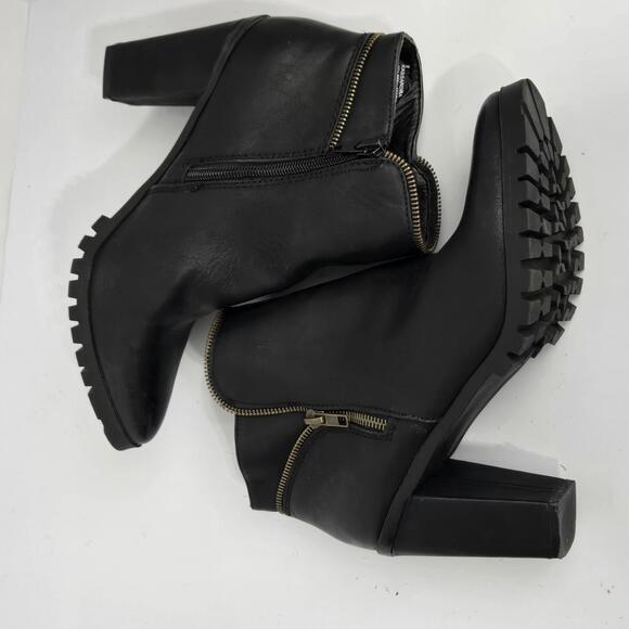 983 Charlotte Russe Kassandra Size 9 Black Ankle Boots - Picture 5 of 9